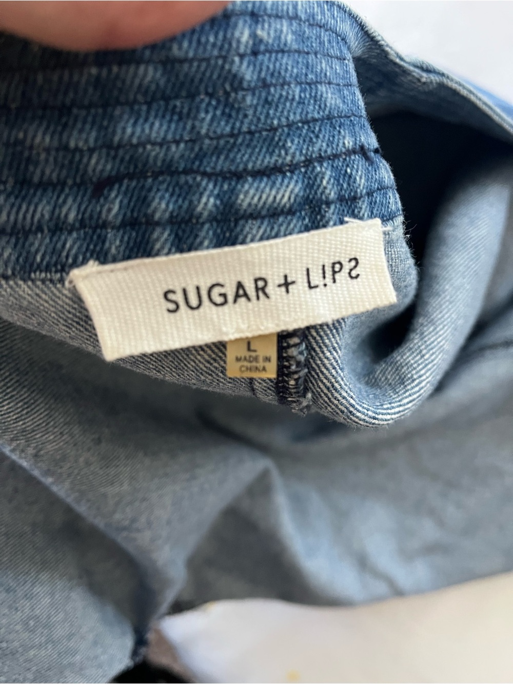 Sugar lips Blue Denim Belted Kimono Jacket - Picture 5 of 6